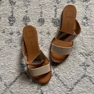 Dolce Vita Gold Slide Sandals